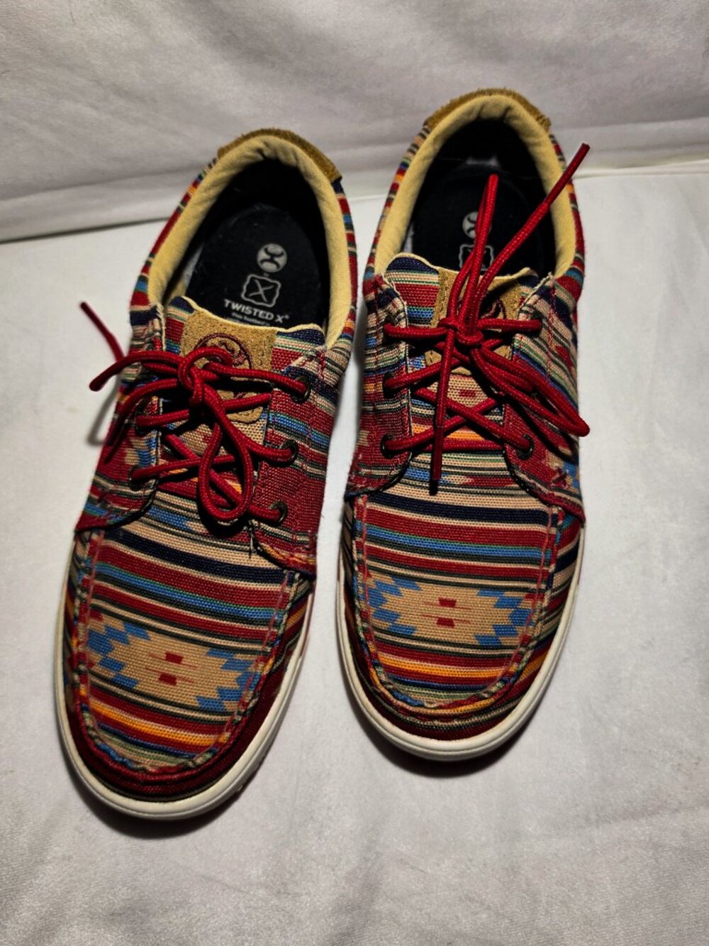 Twisted X Women's Lopers Handcrafted Lace Up Casual Shoes Aztec Size 8.5 western